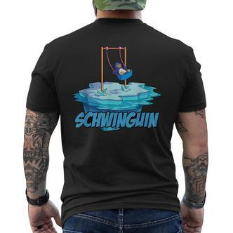 Lustig Pinguin Schwinguin Schaukel Arktis Eis T-Shirt mit Rückendruck - Seseable De