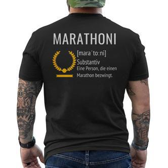 Marathoni Marathon Runner Finisher T-Shirt mit Rückendruck - Seseable De