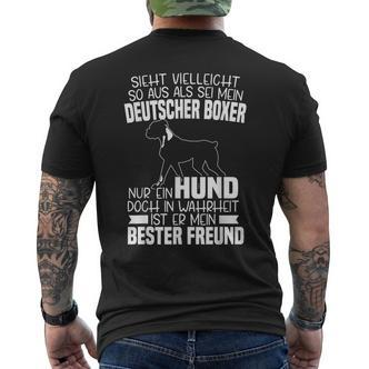 Mein Deutscher Boxer Ist Mein Beste Freund Boxer Dog T-Shirt mit Rückendruck - Seseable De