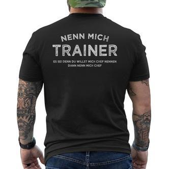 Men's Trainer  Football Handball Slogan T-Shirt mit Rückendruck - Seseable De