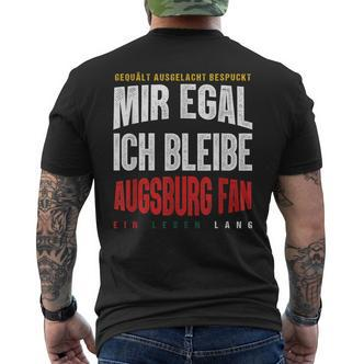 Mir Egal Ich Bleibe Augsburg Fan Football Fan Club T-Shirt mit Rückendruck - Seseable De