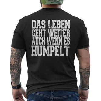 Mrt With Text Das Leben Geht Weiter Auch Wenn Es Humpelt German Language T-Shirt mit Rückendruck - Seseable De