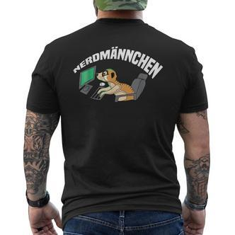 Nerdmännchen Programmer Gaming Meerkat Gamer T-Shirt mit Rückendruck - Seseable De
