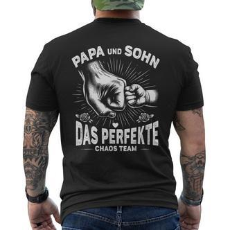 Papa Und Sohn Das Perfekte Chaos Team Father's Birthday T-Shirt mit Rückendruck - Seseable De