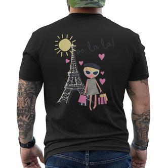 Paris France Eiffel Tower Retro Souvenir Vintage T-Shirt mit Rückendruck - Seseable De