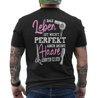 Perfektes Haar Kurzärmliges Herren-T-Kurzärmliges Herren-T-Shirt - Motiv Das Leben Ist Nicht Perfekt, Germany - Seseable De