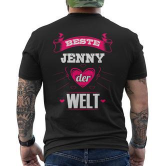 Personalisiertes Kurzärmliges Herren-T-Kurzärmliges Herren-T-Shirt Beste Jenny der Welt in Schwarz, Unikat Design - Seseable De