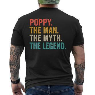 Poppy Der Mann Der Mythos Die Legende -Intage-Vatertag T-Shirt mit Rückendruck - Seseable De