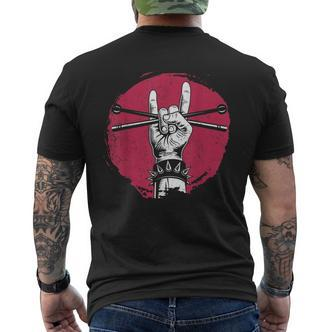Punk Band Drum Kit T-Shirt mit Rückendruck - Seseable De