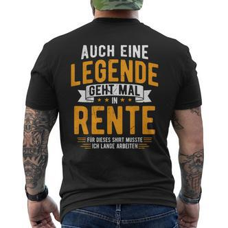 Rentner Auch Eine Legende Geht Mal In Rente 2024 T-Shirt mit Rückendruck - Seseable De