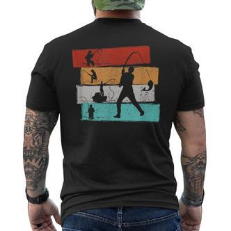 Retro Fishing For Angler T-Shirt mit Rückendruck - Seseable De