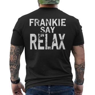 Retro-Stil Frankie Say Relax Schwarzes Kurzärmliges Herren-T-Kurzärmliges Herren-T-Shirt, 80er Jahre Musik Fan Tee - Seseable De