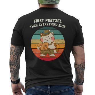 Retro Süße Katze Erste Brezel Dann Alles Andere T-Shirt mit Rückendruck - Seseable De