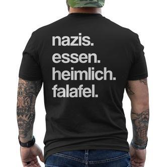 S Essen Secret Falafel Anti-Rassism T-Shirt mit Rückendruck - Seseable De