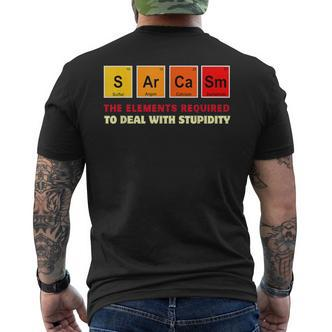 Sarkasmus Elements Dummheit Lustiger Chemie Wissenschaft Lehrer T-Shirt mit Rückendruck - Seseable De