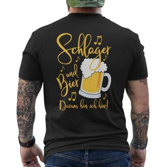 Schlager Und Bier Darum Bin Ich Hier Festival S T-Shirt mit Rückendruck - Seseable De