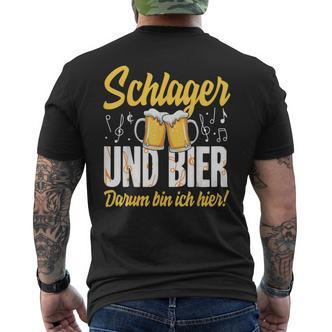 Schlager Und Bier Darum Bin Ich Hier Schlagerparty Costume T-Shirt mit Rückendruck - Seseable De
