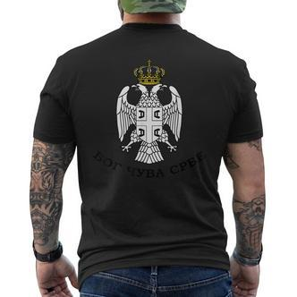Serbian Eagle Bog Cuva Srbe Srbija Srpska Cetnik T-Shirt mit Rückendruck - Seseable De