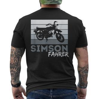 Simson Driver Ddr Moped Two Stroke S51 Vintage T-Shirt mit Rückendruck - Seseable De