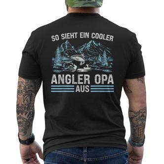 So Sieht ein Cooler Angler Opa Aus Kurzärmliges Herren-T-Kurzärmliges Herren-T-Shirt Schwarz für Männer - Seseable De