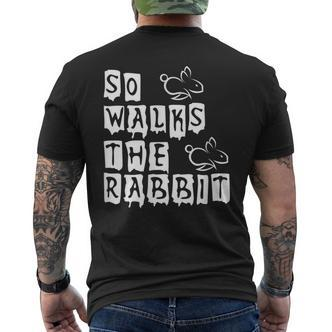 So Walks He Rabbit So Läuft Der Hase Denglisch Fun Saying T-Shirt mit Rückendruck - Seseable De