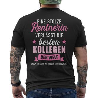 Stolze Rentnerin Schwarzes Kurzärmliges Herren-T-Kurzärmliges Herren-T-Shirt - Abschied von Besten Kollegen - Seseable De