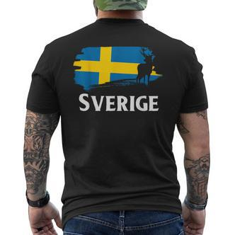 Sweden Sweden Elk Viking Scandinavia Sverige Norden T-Shirt mit Rückendruck - Seseable De