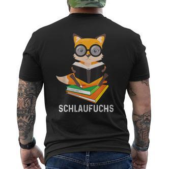 Tabuchs Klugscheisser Besserwisser Fox Slogan T-Shirt mit Rückendruck - Seseable De