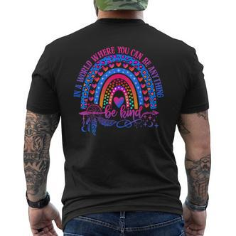 Tag Der Einheit In Einer Welt In Der Du Alles Sein Kannst Sei Nett Freundlichkeit T-Shirt mit Rückendruck - Seseable De