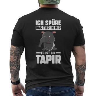 Tapir-Kurzärmliges Herren-T-Kurzärmliges Herren-T-Shirt mit Spruch Ich spüre das Tier in mir, es ist ein Tapir, Lustiges Outfit - Seseable De