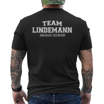 Team Lindemann Stolze Familie Surname T-Shirt mit Rückendruck - Seseable De