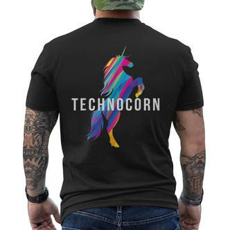 Technocorn I Electronic Raver Music Dj Festival Unicorn T-Shirt mit Rückendruck - Seseable De