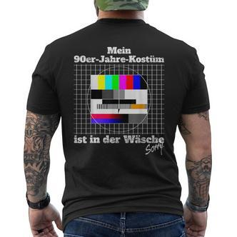 Test Picture 90S Costume Is In Der Wäsche Retro Outfit S T-Shirt mit Rückendruck - Seseable De