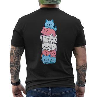Transgender Pride Cat Lgbt Trans Flag Cute Cats T-Shirt mit Rückendruck - Seseable De
