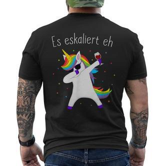 Unicorn Dab Saufen Es Escaliert Eh Frauen Jga Slogan T-Shirt mit Rückendruck - Seseable De