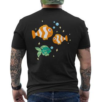 Unterwasserwelt Mit Fischen Und Meerestieren T-Shirt mit Rückendruck - Seseable De
