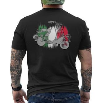 Vespa Scooter Vintage Retro Italian Flag T-Shirt mit Rückendruck - Seseable De