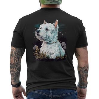 West Highland Terrier Dog On Westie Lover T-Shirt mit Rückendruck - Seseable De