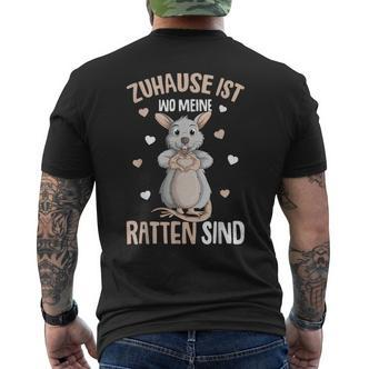 Zuhause Ist Wo Meine Ratten Sind Hausratten German Lang T-Shirt mit Rückendruck - Seseable De