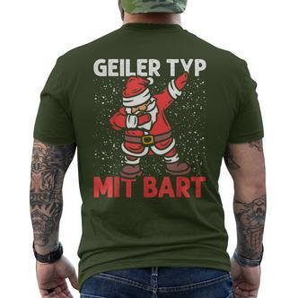 Geiler Typ Mit Beard Christmas Men's Black T-Shirt mit Rückendruck - Seseable De