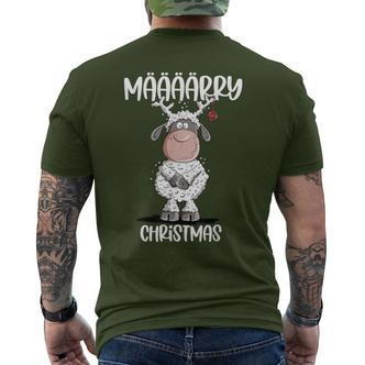 Määrry Christmas Sheep I Christmas Reindeer Sheep T-Shirt mit Rückendruck - Seseable De