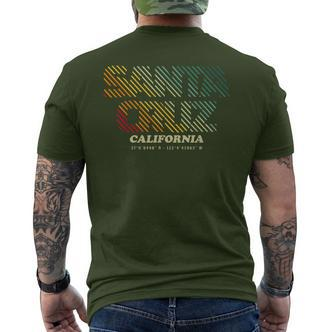 Santa Cruz City California Vintage Retro S T-Shirt mit Rückendruck - Seseable De
