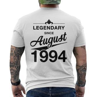 30 Geburtstag 30 Jahre Alt Legendär Seit August 1994 T-Shirt mit Rückendruck - Seseable De