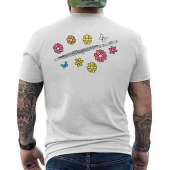 Blumenflöte Flötistin Mutter Holzblasmusikerin T-Shirt mit Rückendruck - Seseable De