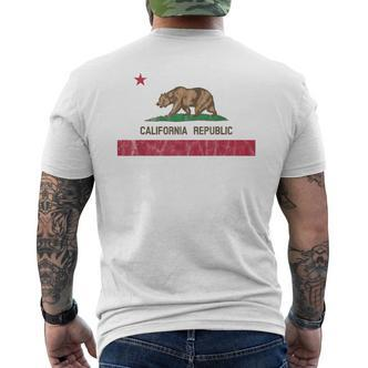 California Republic Flag California Souvenir T-Shirt mit Rückendruck - Seseable De