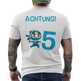 Children's Ninja 5Th Birthday Achtung Ich Bin Fünf T-Shirt mit Rückendruck - Seseable De
