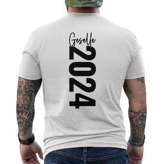 Gesellenprüfung Bestanden Gesellenbrief Geselle 2024 T-Shirt mit Rückendruck - Seseable De