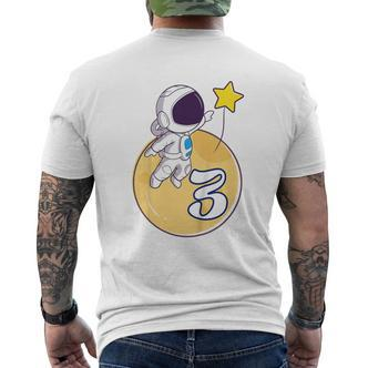 Kinder Astronaut Weltraum 3 Jahre Mond Planeten 3 Geburtstag T-Shirt mit Rückendruck - Seseable De