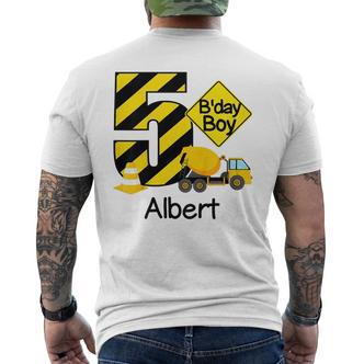 Kinder Bau Albert Boys 5 Geburtstag Party Zum 5 Geburtstag 5 Jahre T-Shirt mit Rückendruck - Seseable De
