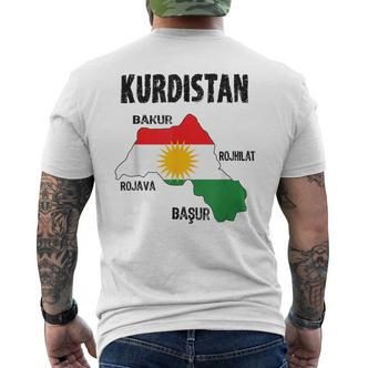 Kurden Kurdistan Newroz Kurdi Flag Her Biji Kurdistan T-Shirt mit Rückendruck - Seseable De